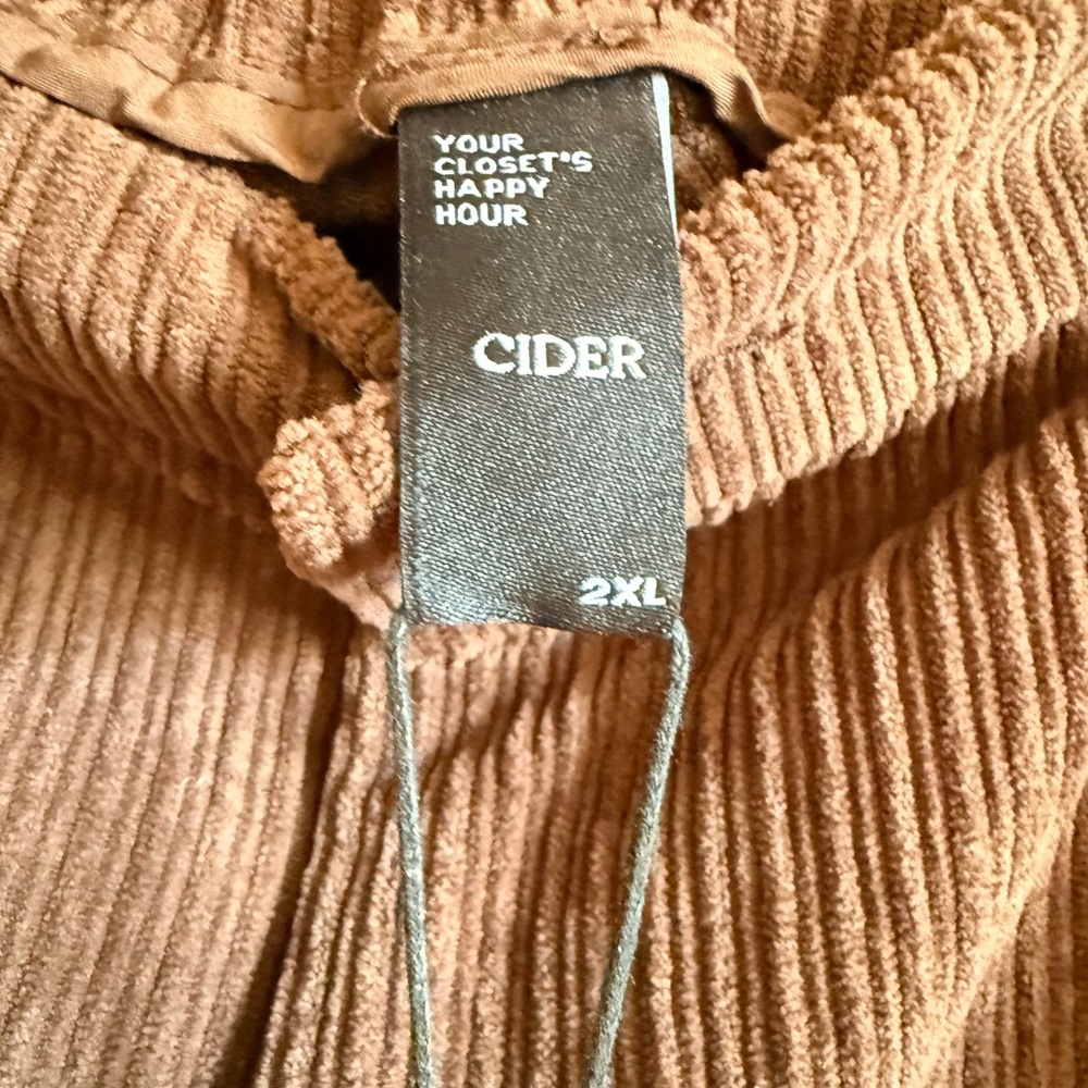 Cider Womens Chocolate Corduroy Pants- Wide Leg - Picture 4 of 4
